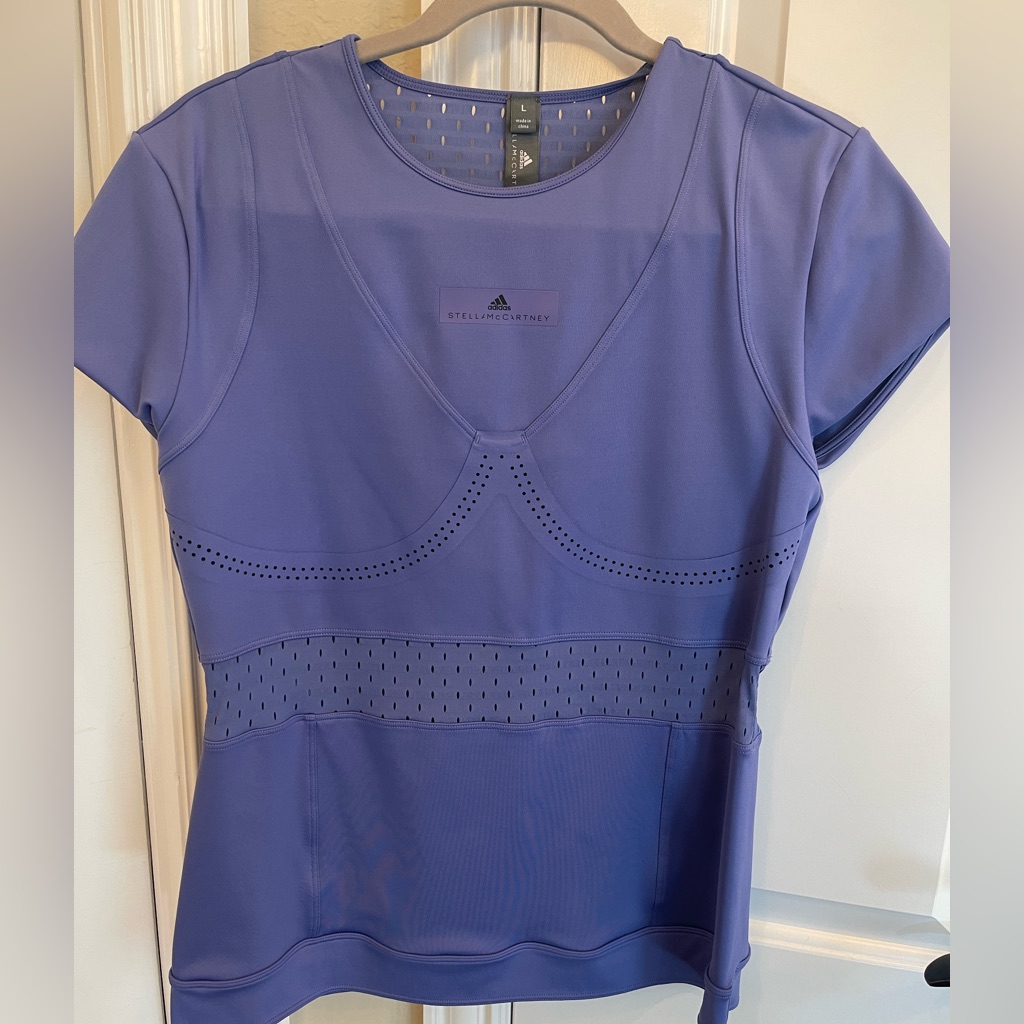 Adidas Stella Mccarthy Purple Running Top In Size Large